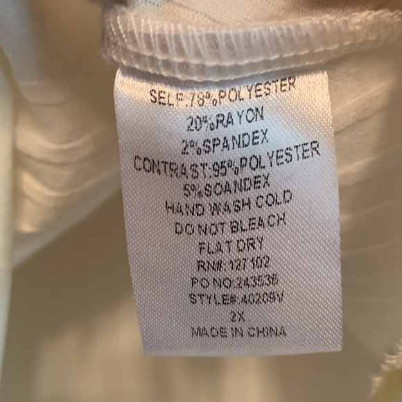 Fashion nova off shoulder cream off white ribbed bodysuit, 3/4 sleeves NWT 2XL - Picture 10 of 15